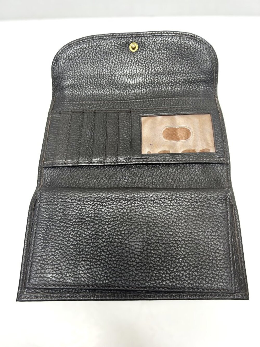 Dooney & Bourke dark brown leather wallet NWOT with check register - Picture 3 of 9